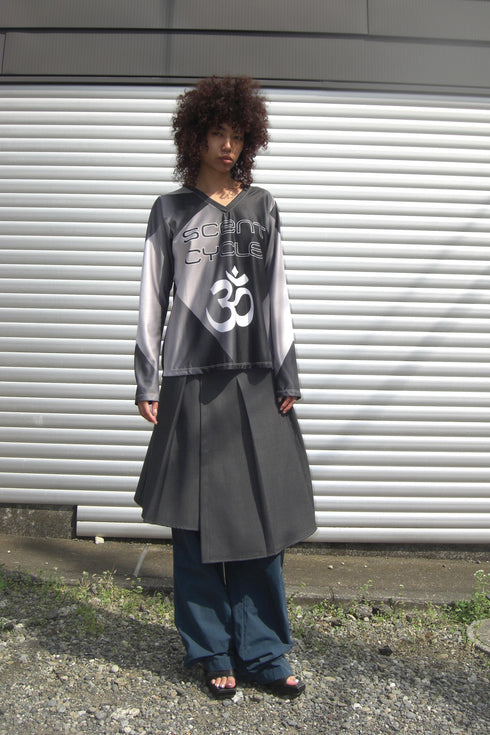 【RESTOCK】SPIRAL BUTTON ASYMMETRY WRAP SKIRT *Last1